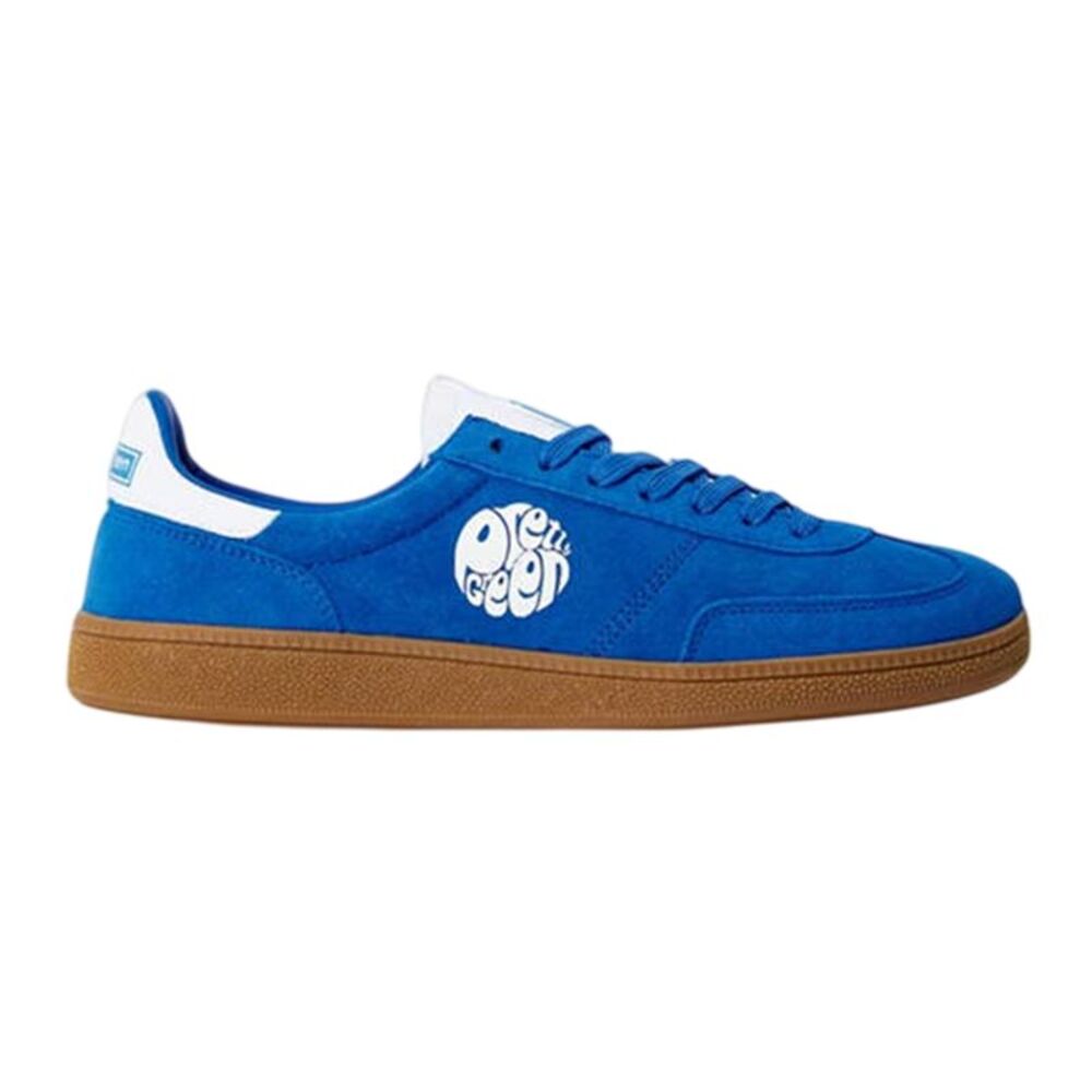 Pretty Green Mens Ramblas Suede Sneakers / Sky Blue/White